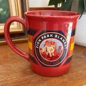 Pendleton Zion Park Blanket Red Logo Ceramic Mug by Pendleton